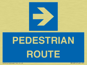 PEDESTRIAN ROUTE - right arrow